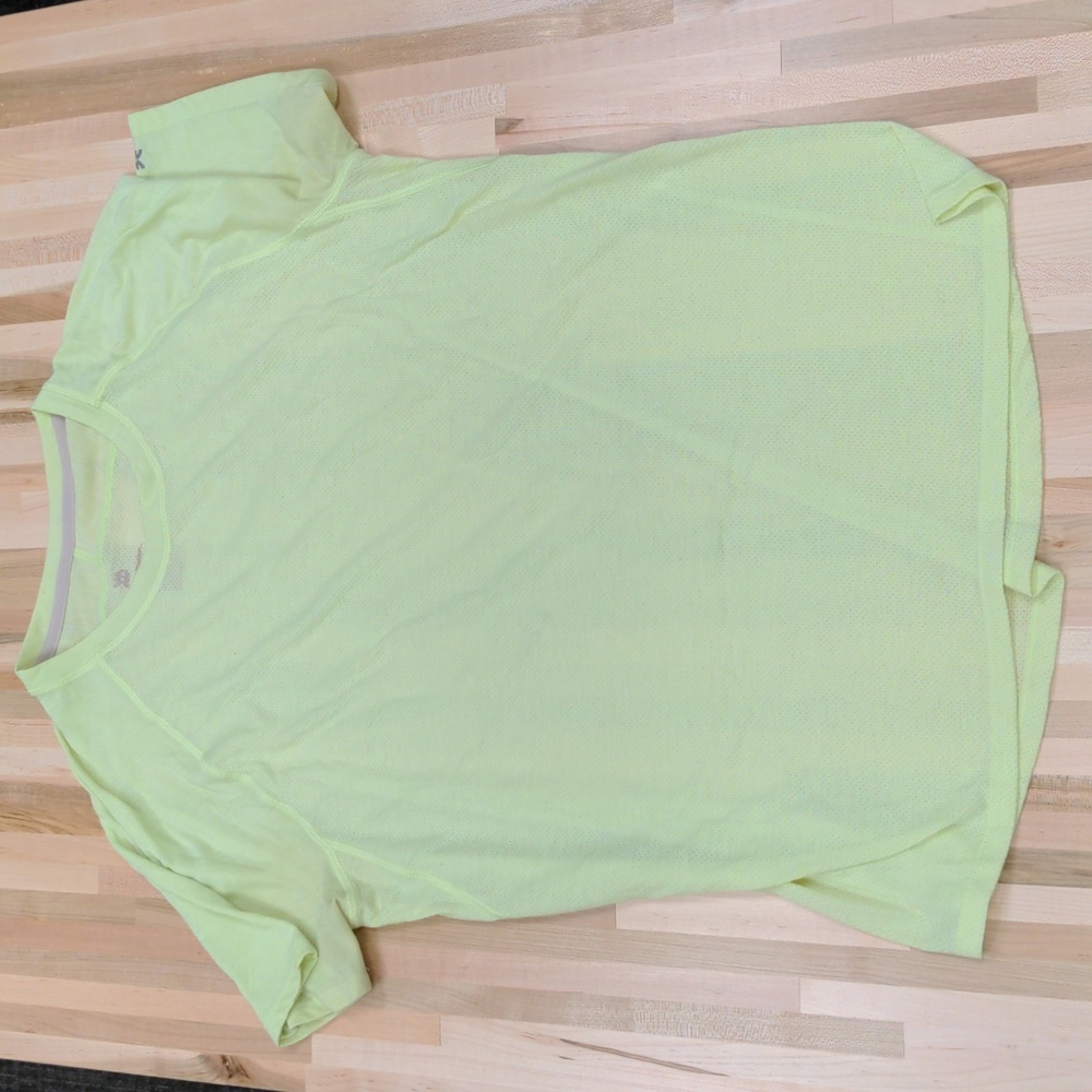 All In Motion Mens Neon Yellow Short Sleeve Workout Shirt Large L